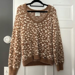 Abercrombie cheetah sweater - size S. Like new!